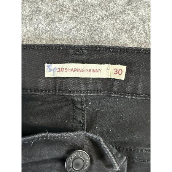 Levi's 311 Pants Women's 30x30 Black Shaping Skinny Jeans - Picture 3 of 8